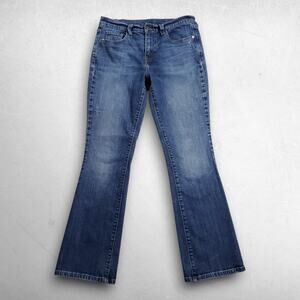 Levis 515 Bootcut Jeans Womens 29 Medium Blue Stretch Distressed Western Y2K